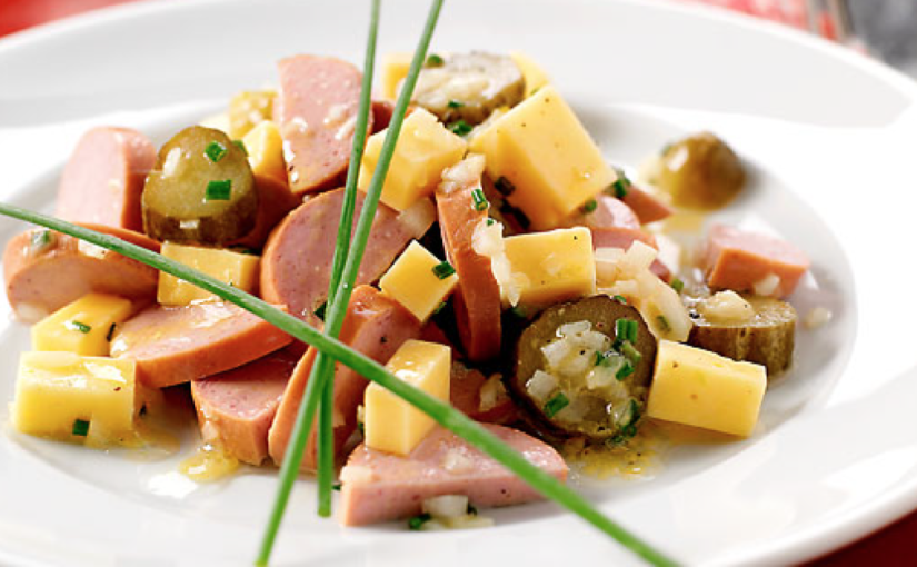 Salade de cervelas et fromage