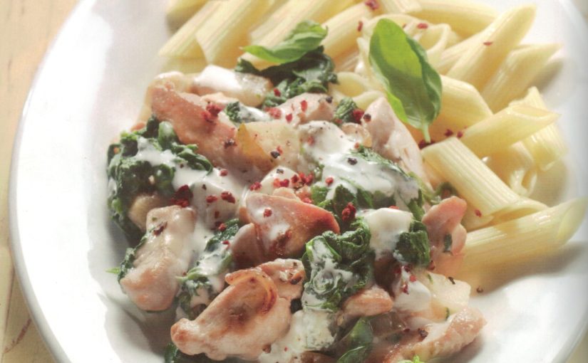 Poulet aux épinards et au gorgonzola