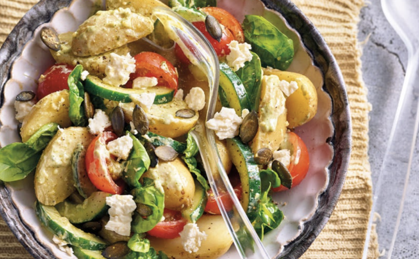 Salade de pommes de terre (Pdt) et vinaigrette au pesto